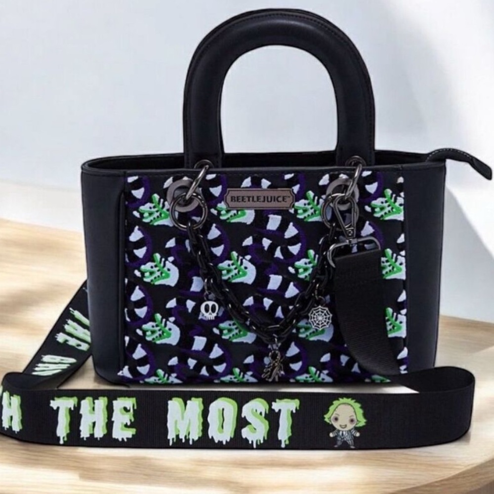 Beetlejuice “The Ghost with the Most” Glow-in-the-Dark Crossbody Bag